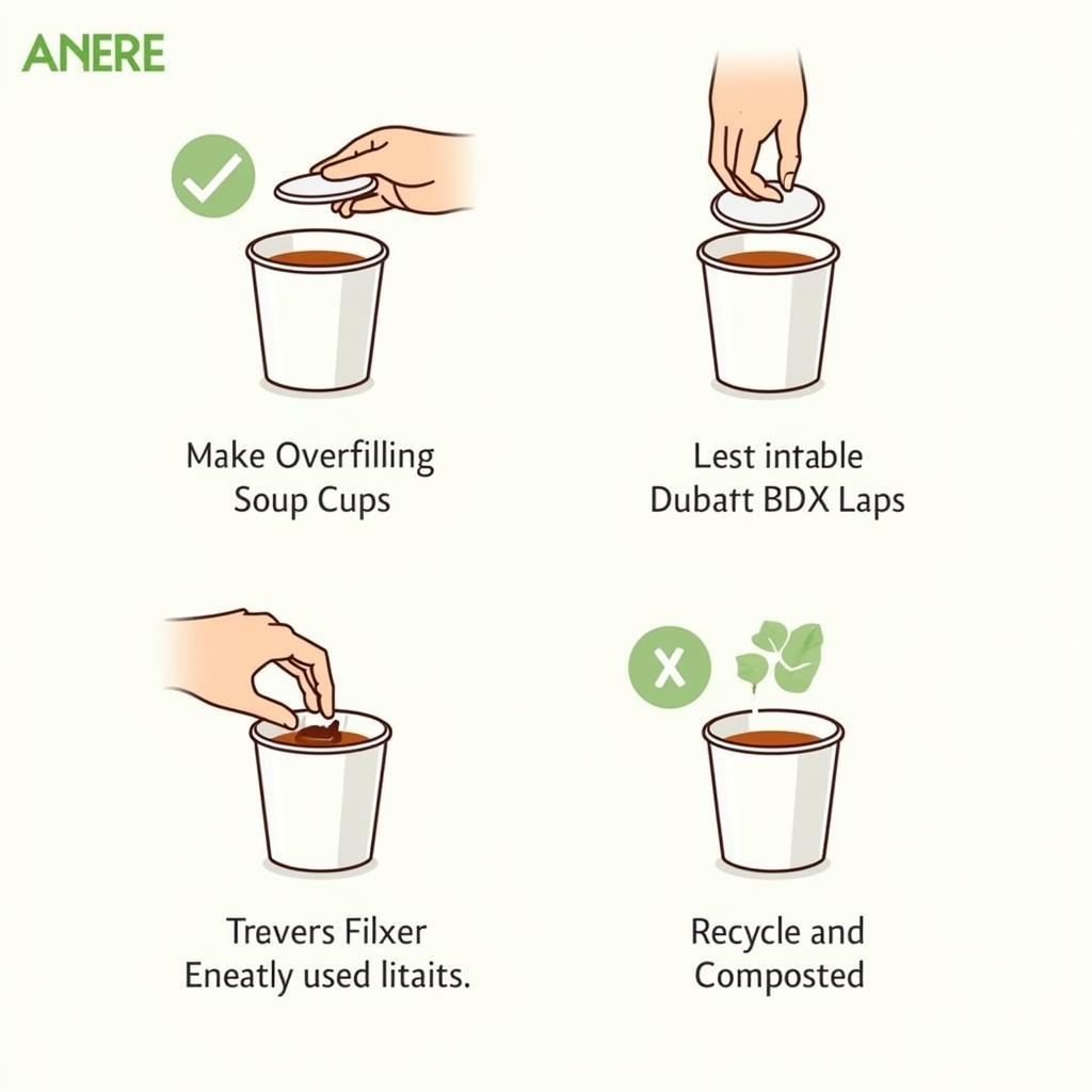 Safe use of disposable soup cups