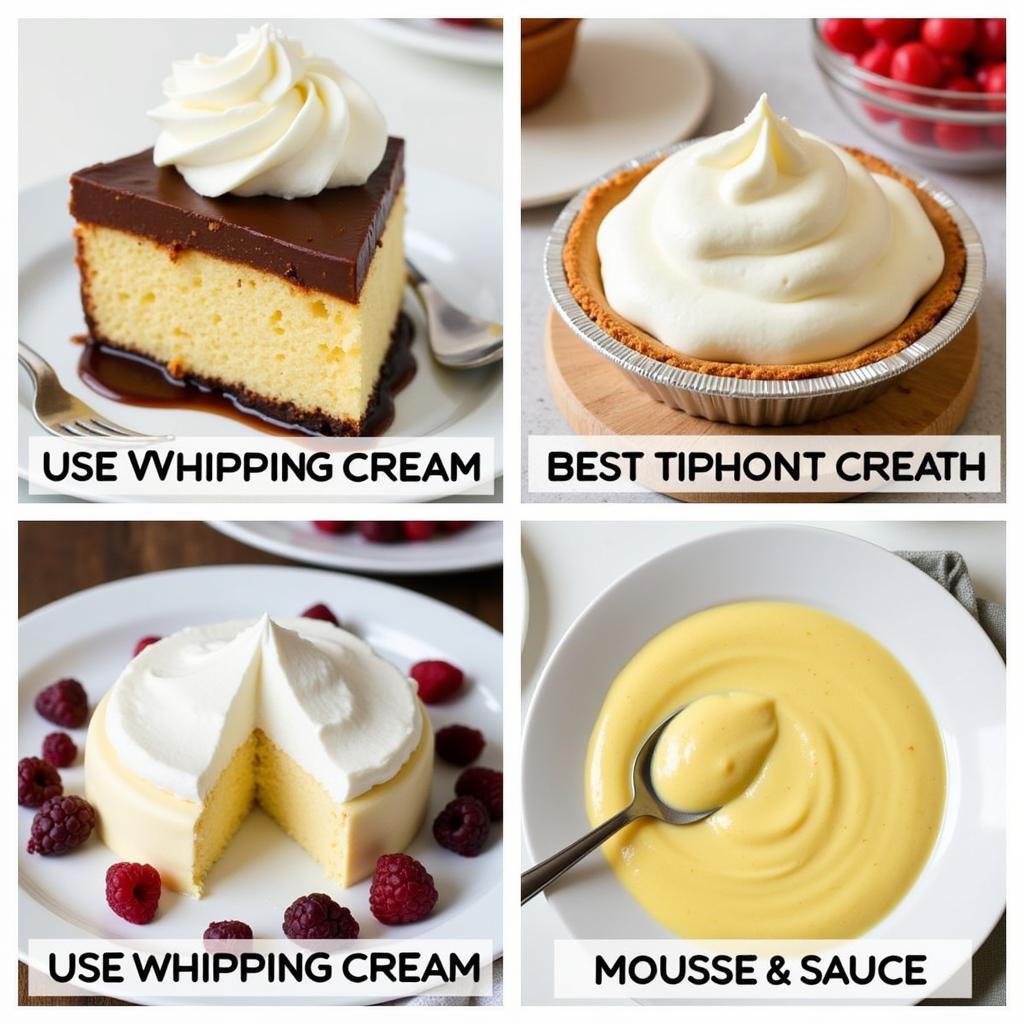 Using Whipping Cream in Recipes