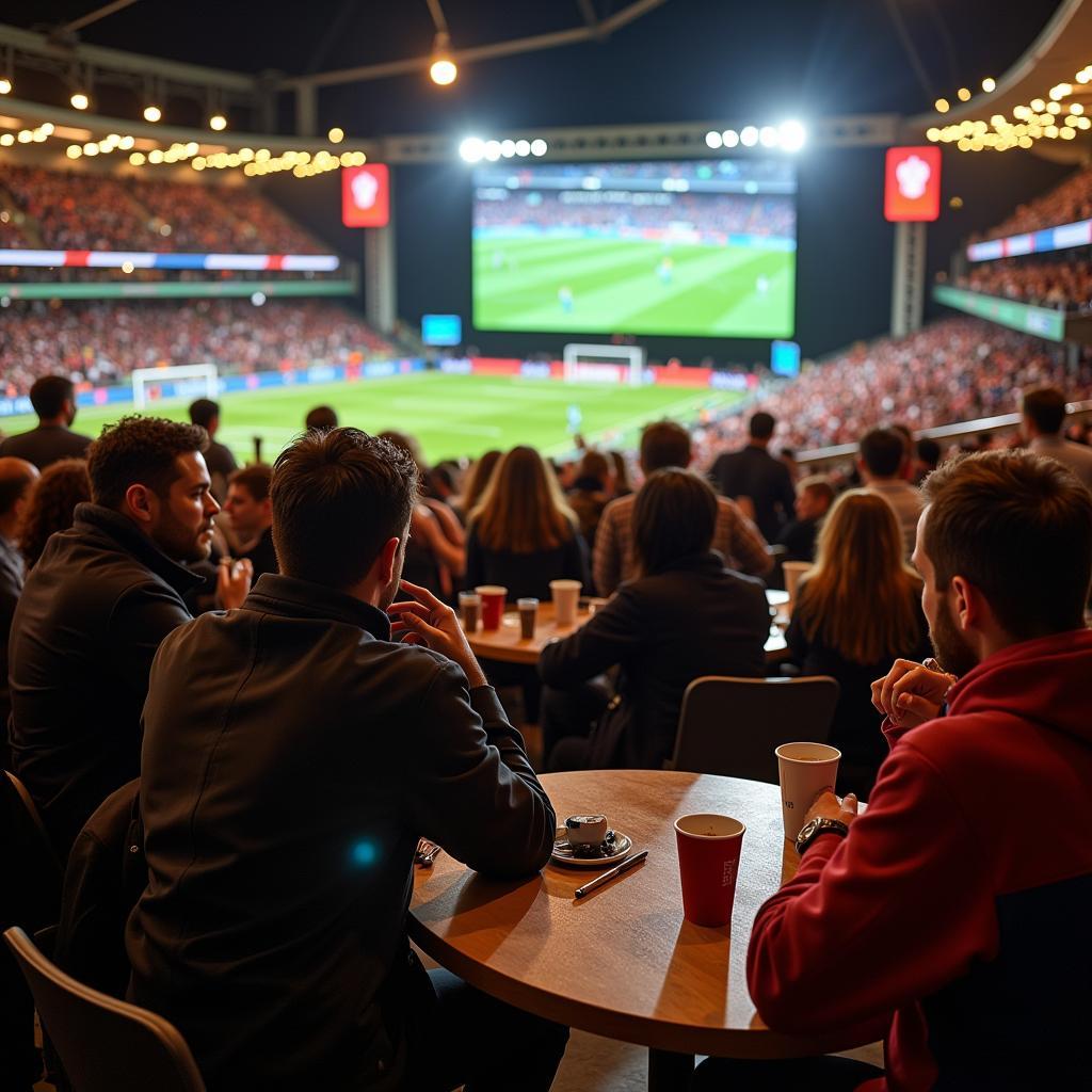 Tận hưởng cafe World Cup tại fan zone