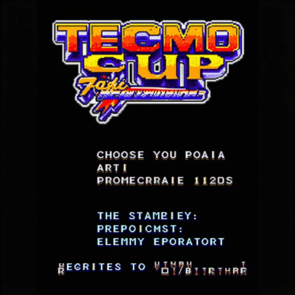 Tecmo Cup NES Màn Hình Bắt Đầu