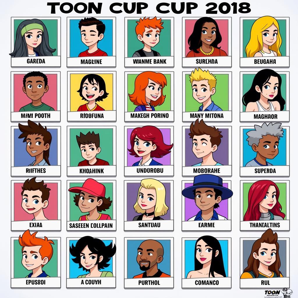 Toon Cup 2018 Characters Lineup