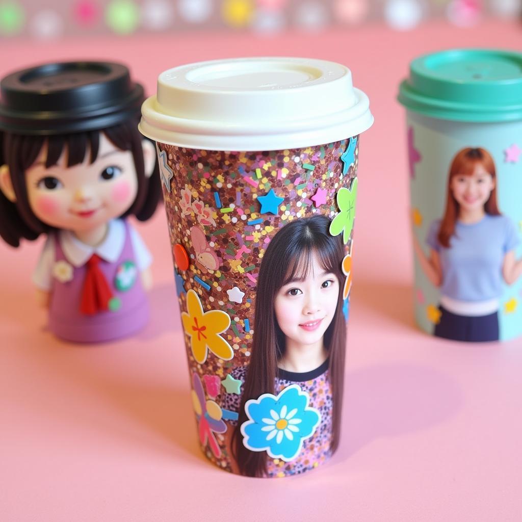 Trang trí cup holder Kpop