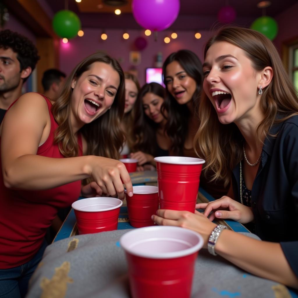 Trò chơi flip cup sôi động