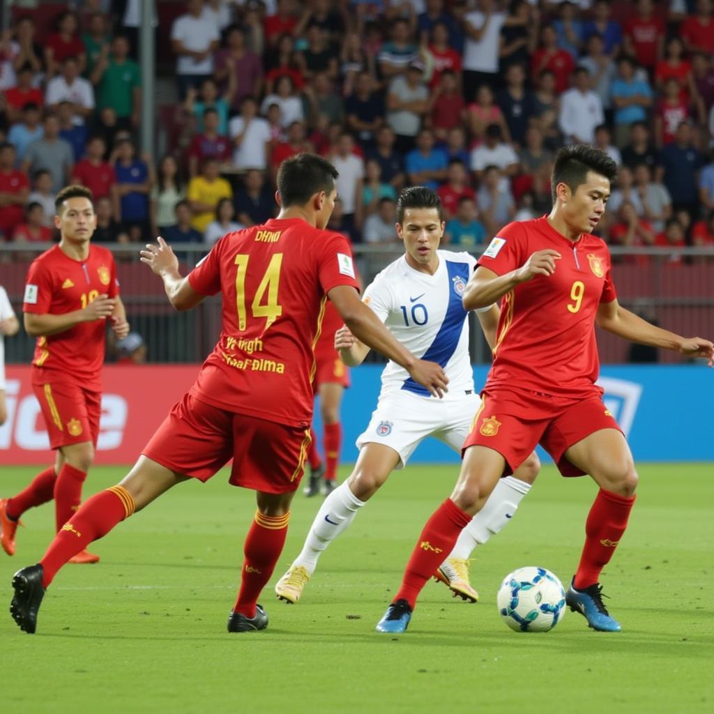 Vòng bảng AFF Cup 2018: Hình ảnh đội tuyển Việt Nam thi đấu tại vòng bảng AFF Cup 2018.