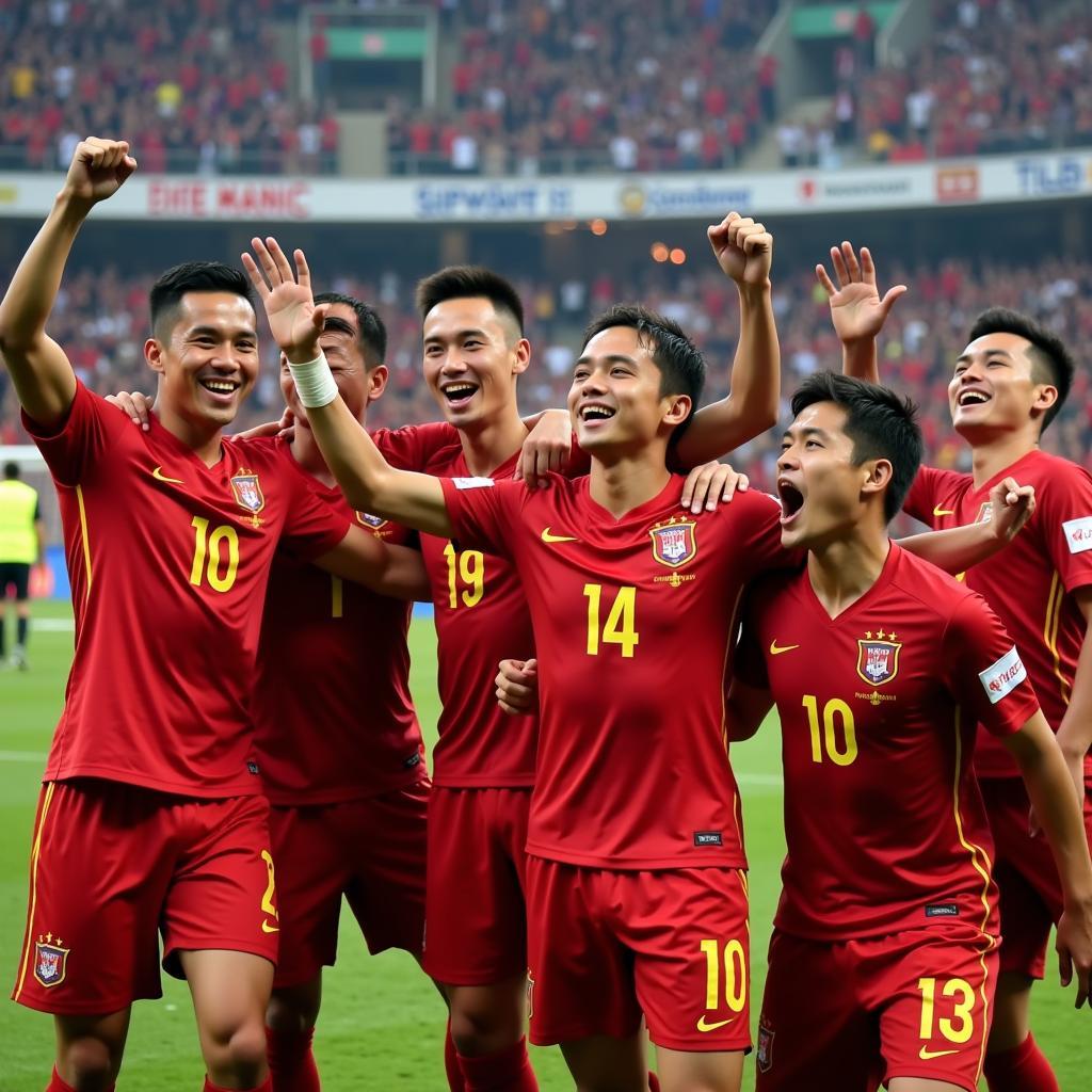 Chiến thắng của đội tuyển Việt Nam tại AFF Cup 2019 trên VTV5 trực tiếp