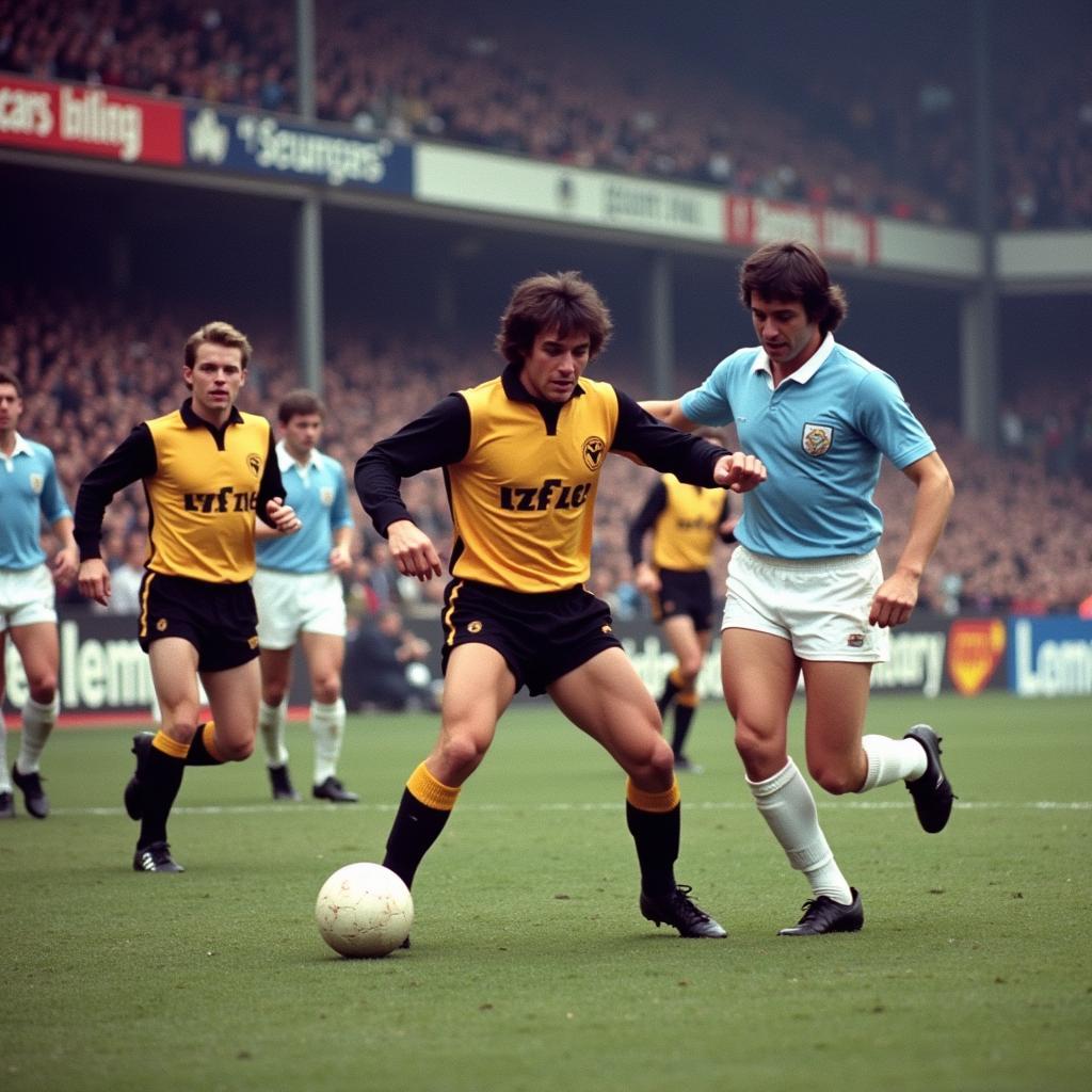 Wolverhampton Wanderers đối đầu Manchester City trong trận chung kết League Cup 1974