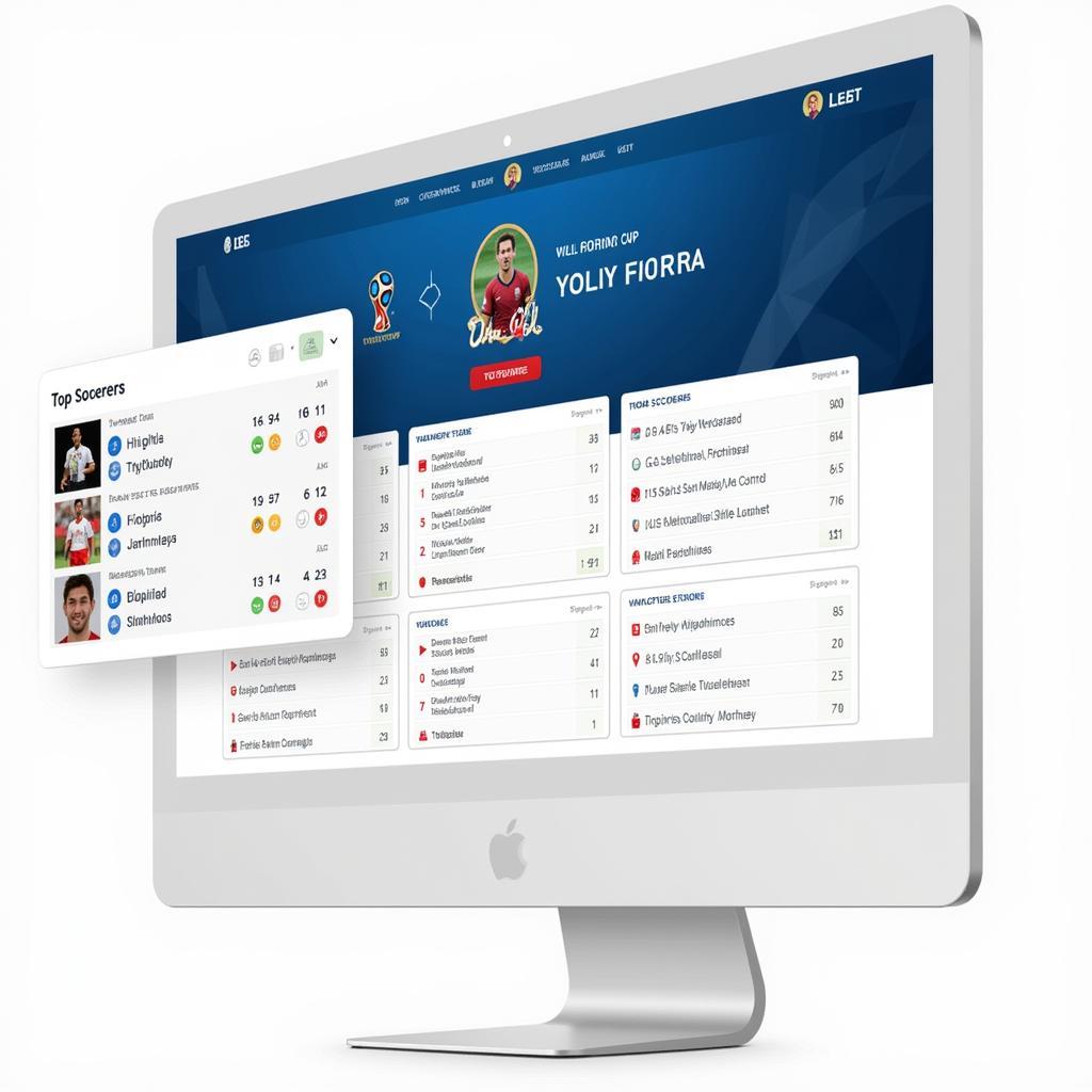 World Cup Widget hiển thị trên website