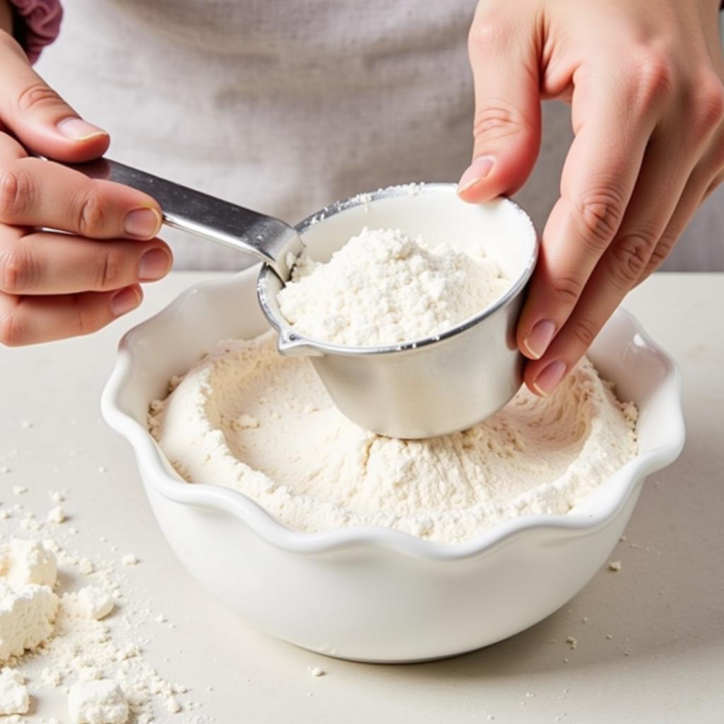 Measuring 2.5 Cups of Flour