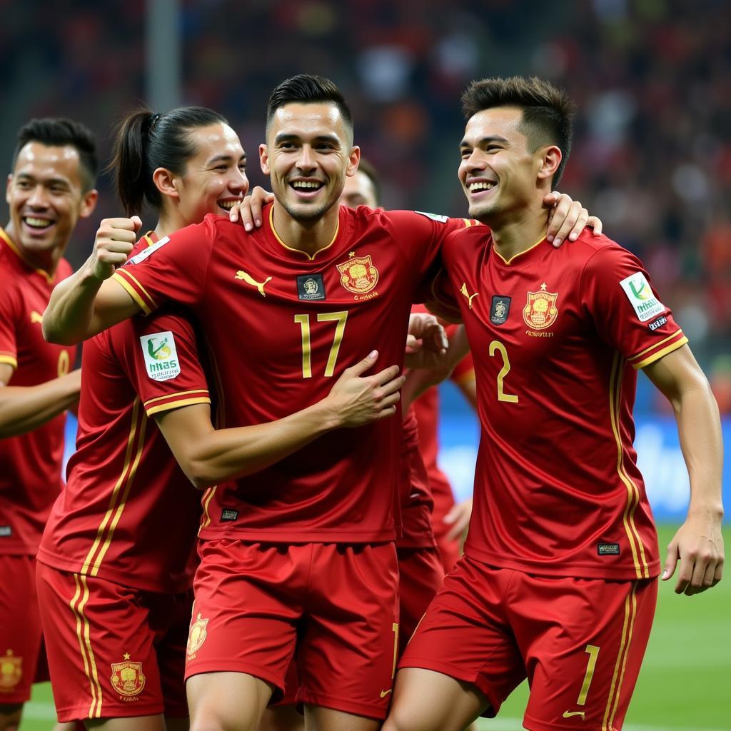 Niềm vui chiến thắng của đội tuyển Việt Nam tại AFC Asian Cup 2019