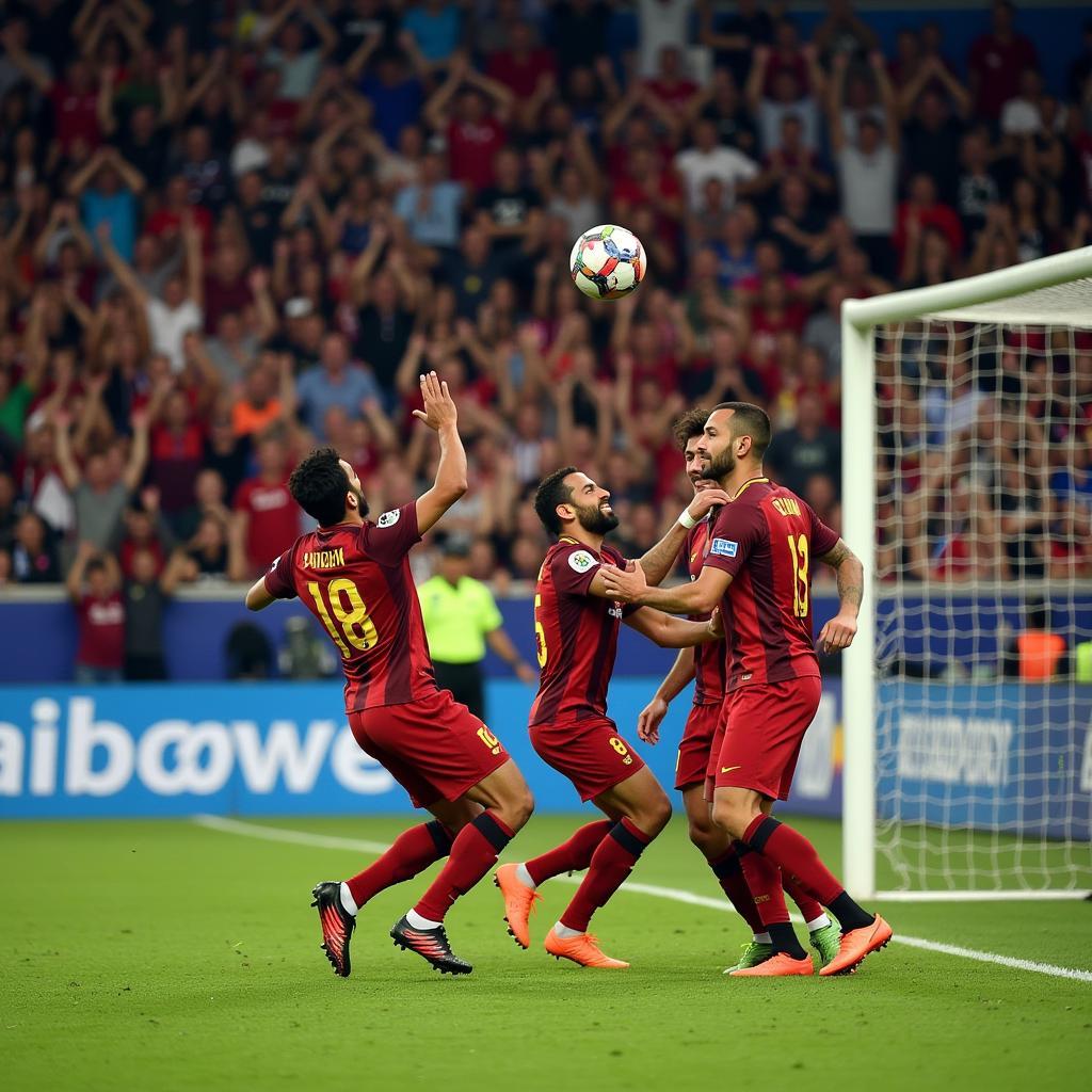 Almoez Ali scores a stunning overhead kick in the Asian Cup 2019 final.