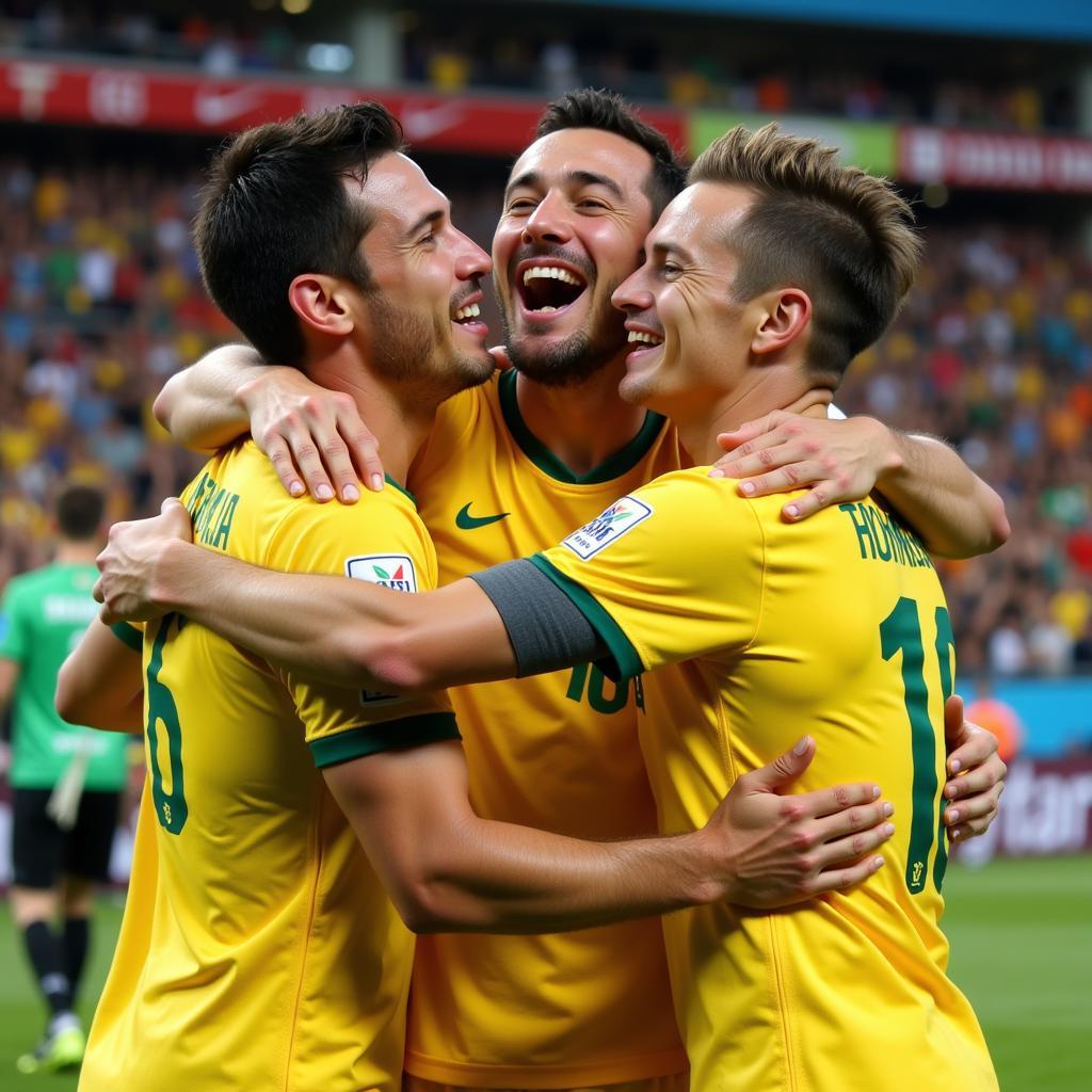 Socceroos ăn mừng chiến thắng vòng loại World Cup