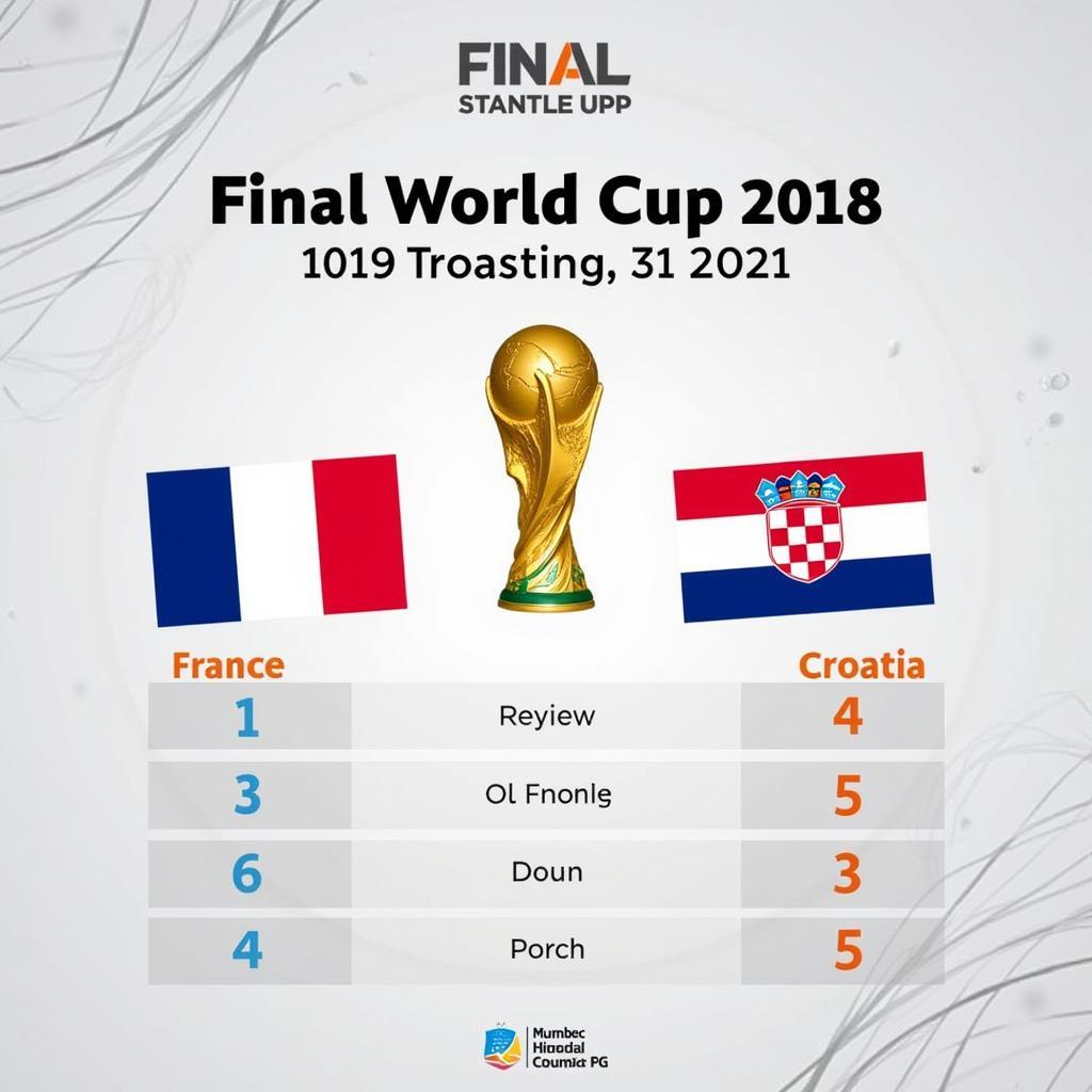 Bảng xếp hạng World Cup 2018: Pháp vô địch, Croatia về nhì