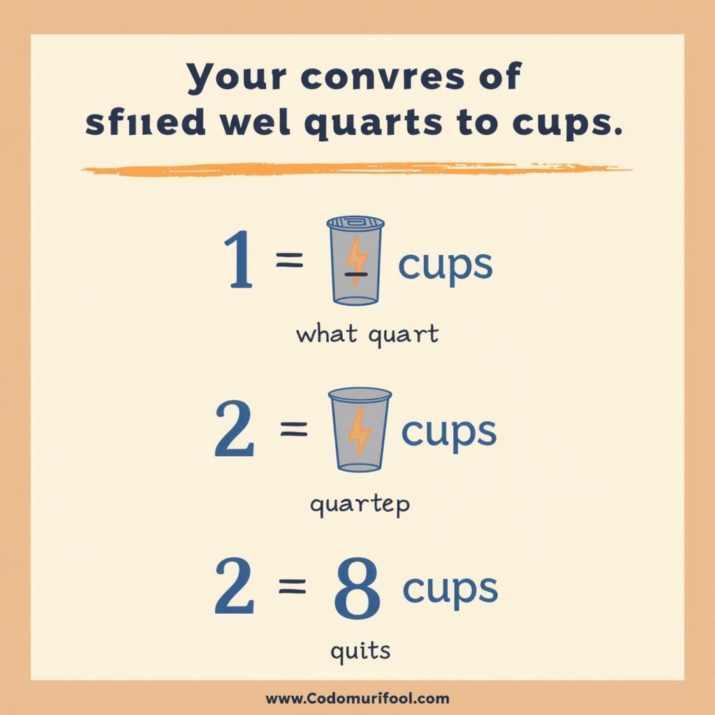 Quart to Cup Conversion Chart