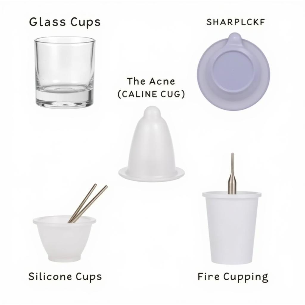 Different types of cupping therapy used for acne treatment