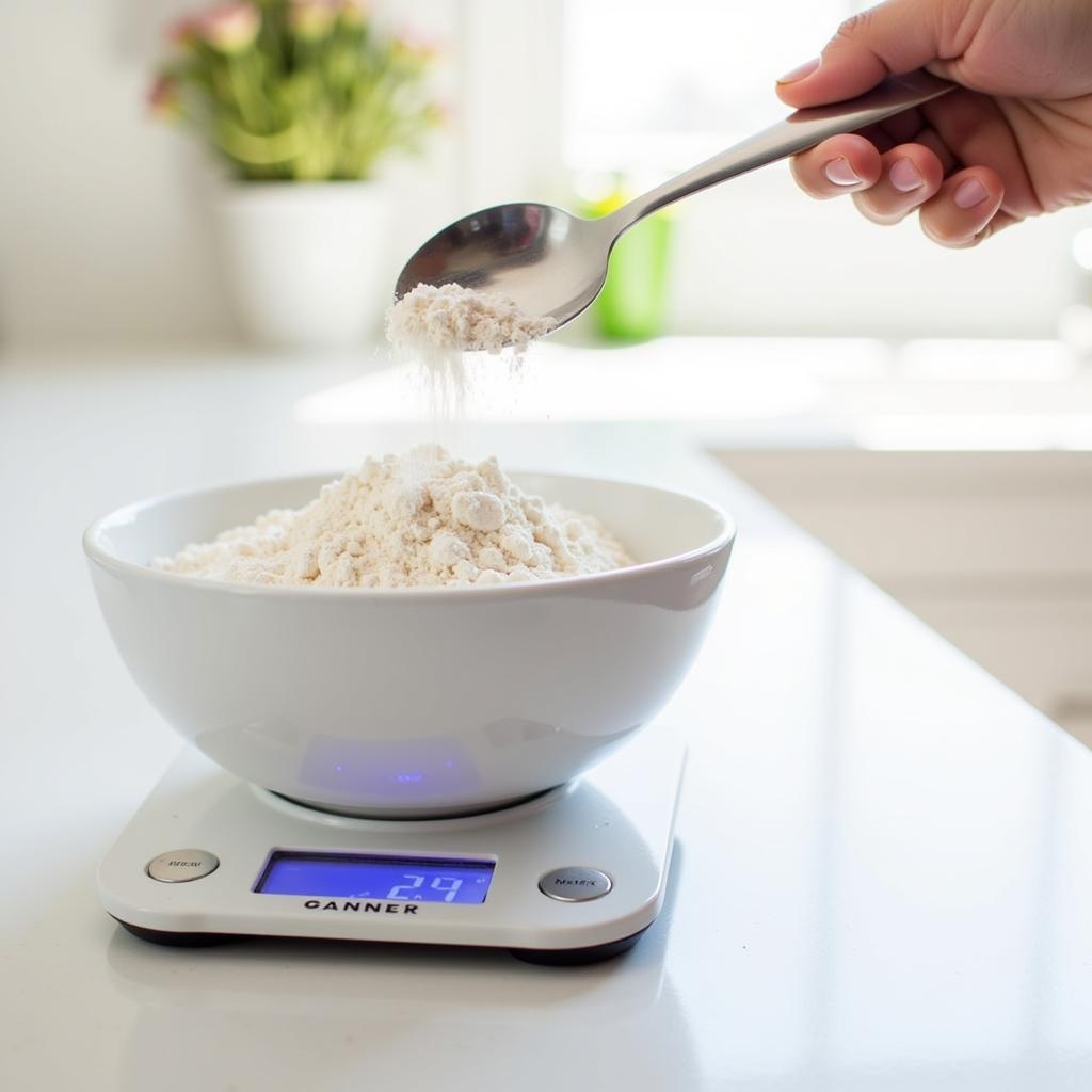 Measuring Flour with a Scale