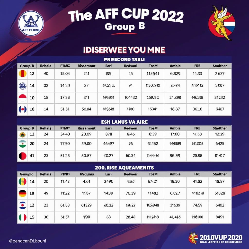 Dự đoán kết quả bảng xếp hạng AFF Cup 2022 bảng B