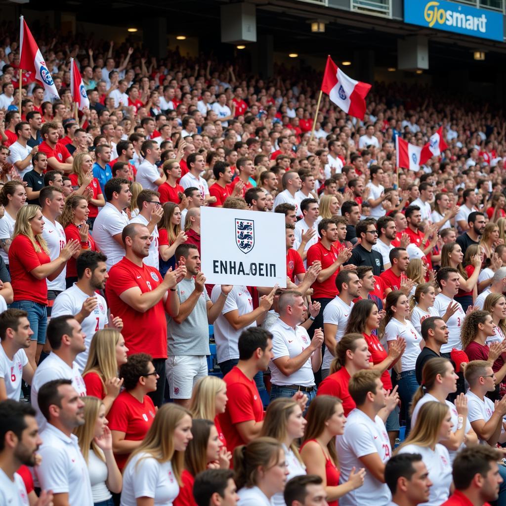 England World Cup 2018 Fans Wearing the Kit