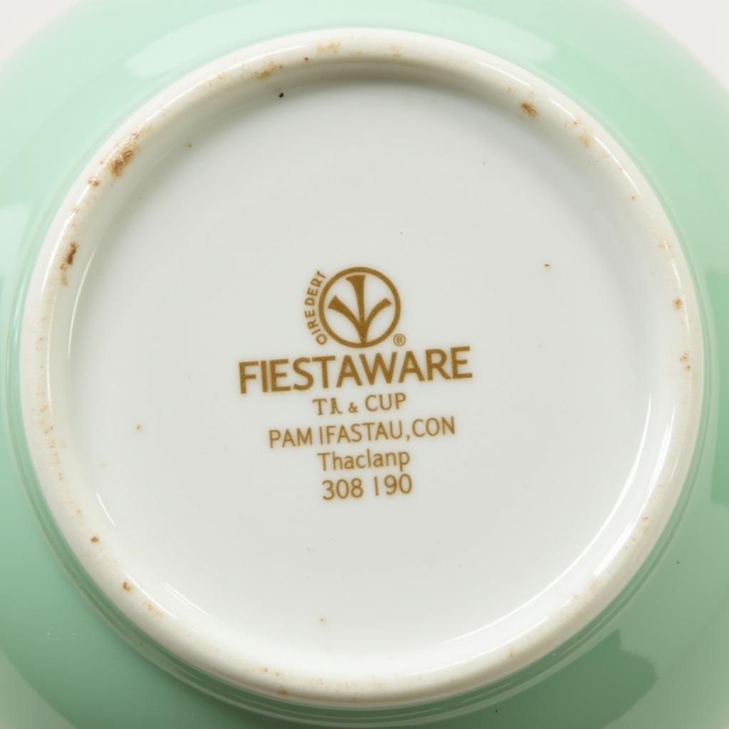 Fiestaware Tea Cup Backstamp Identification