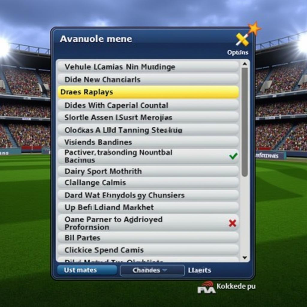 FIFA 06 Main Menu