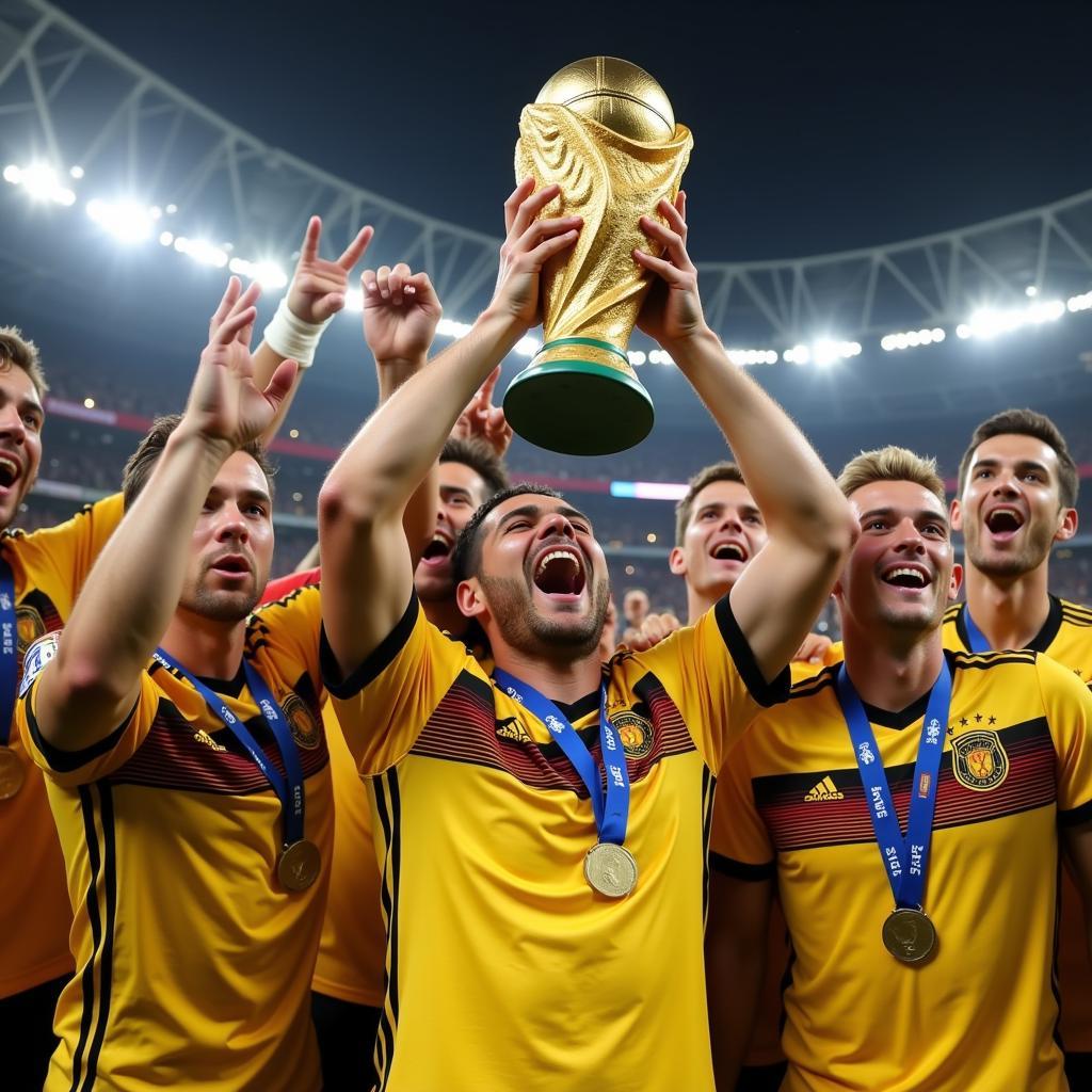 Germany Celebrating their 2014 World Cup Victory