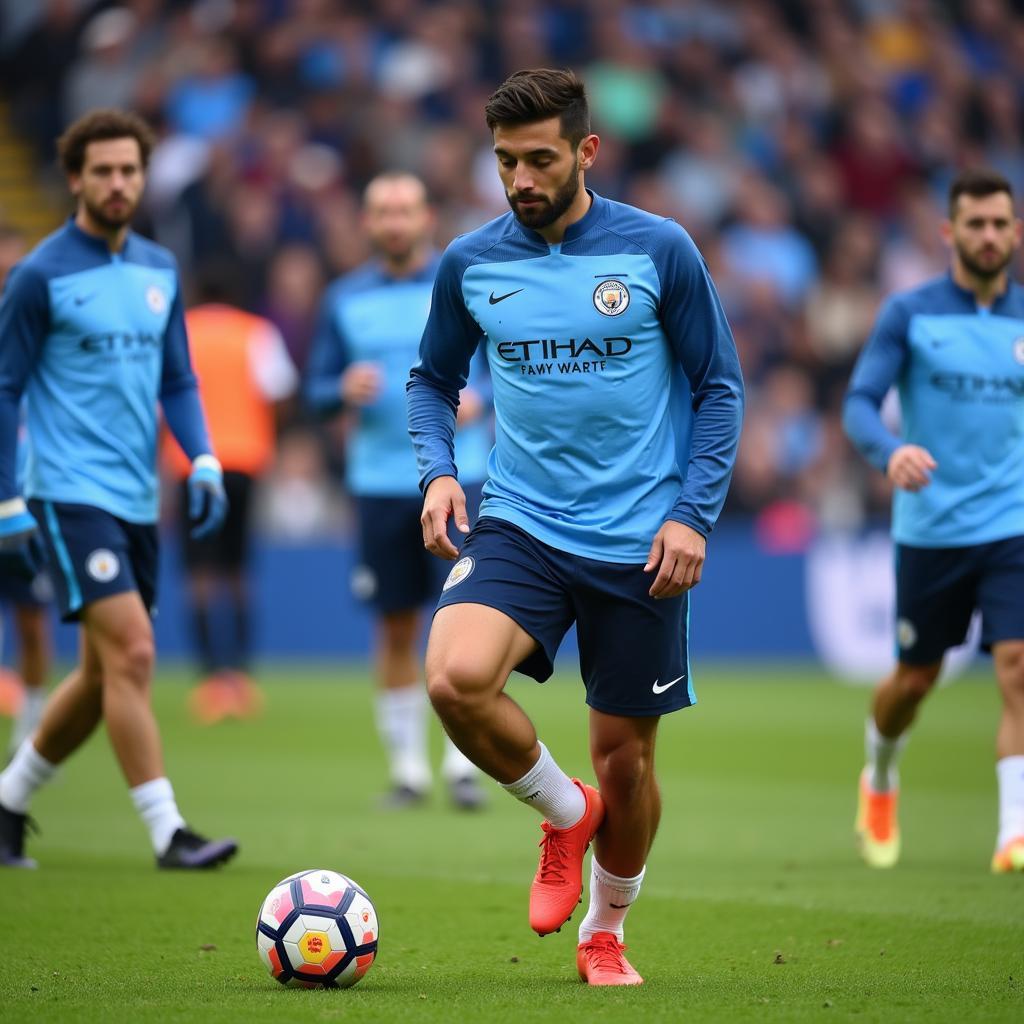 Hình ảnh CLB Man City buổi tập luyện từ Getty Images