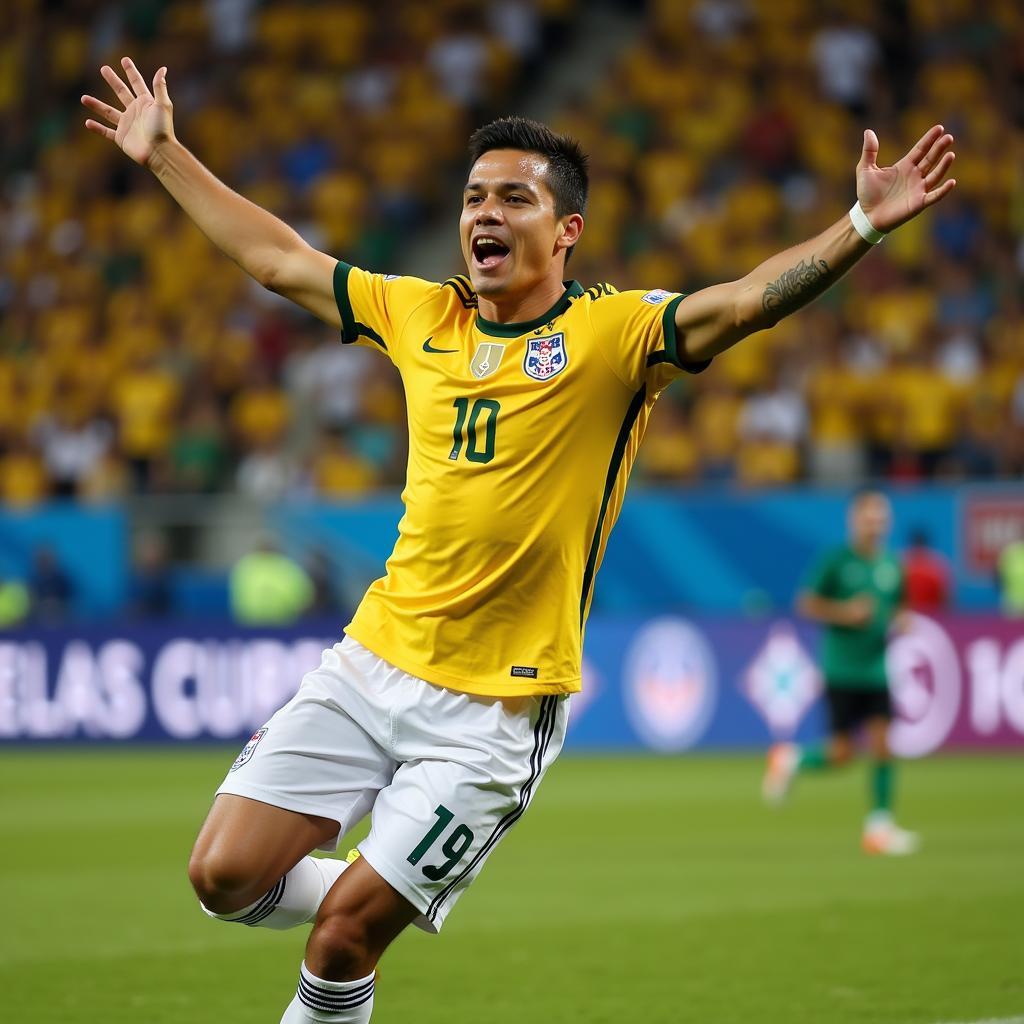 James Rodriguez ghi bàn tại World Cup 2014