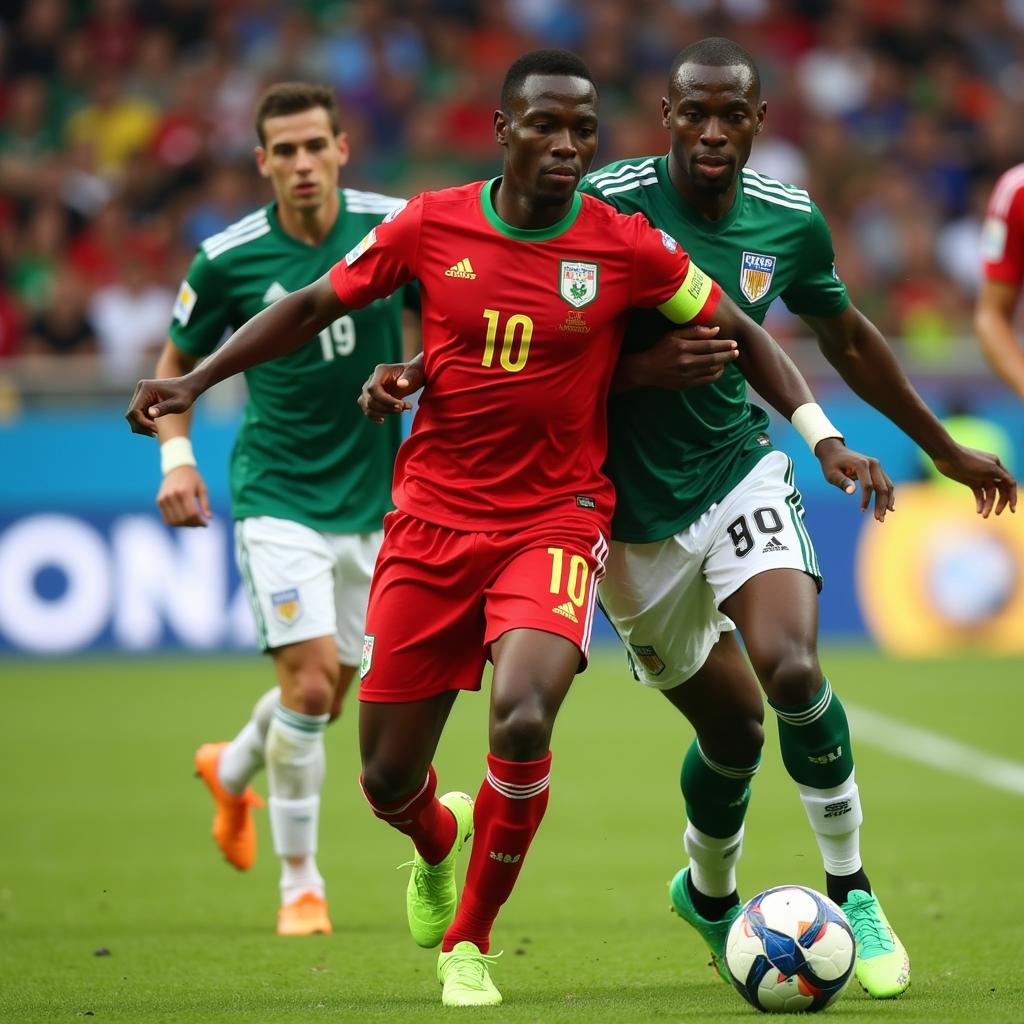 Kalidou Koulibaly defending for Senegal