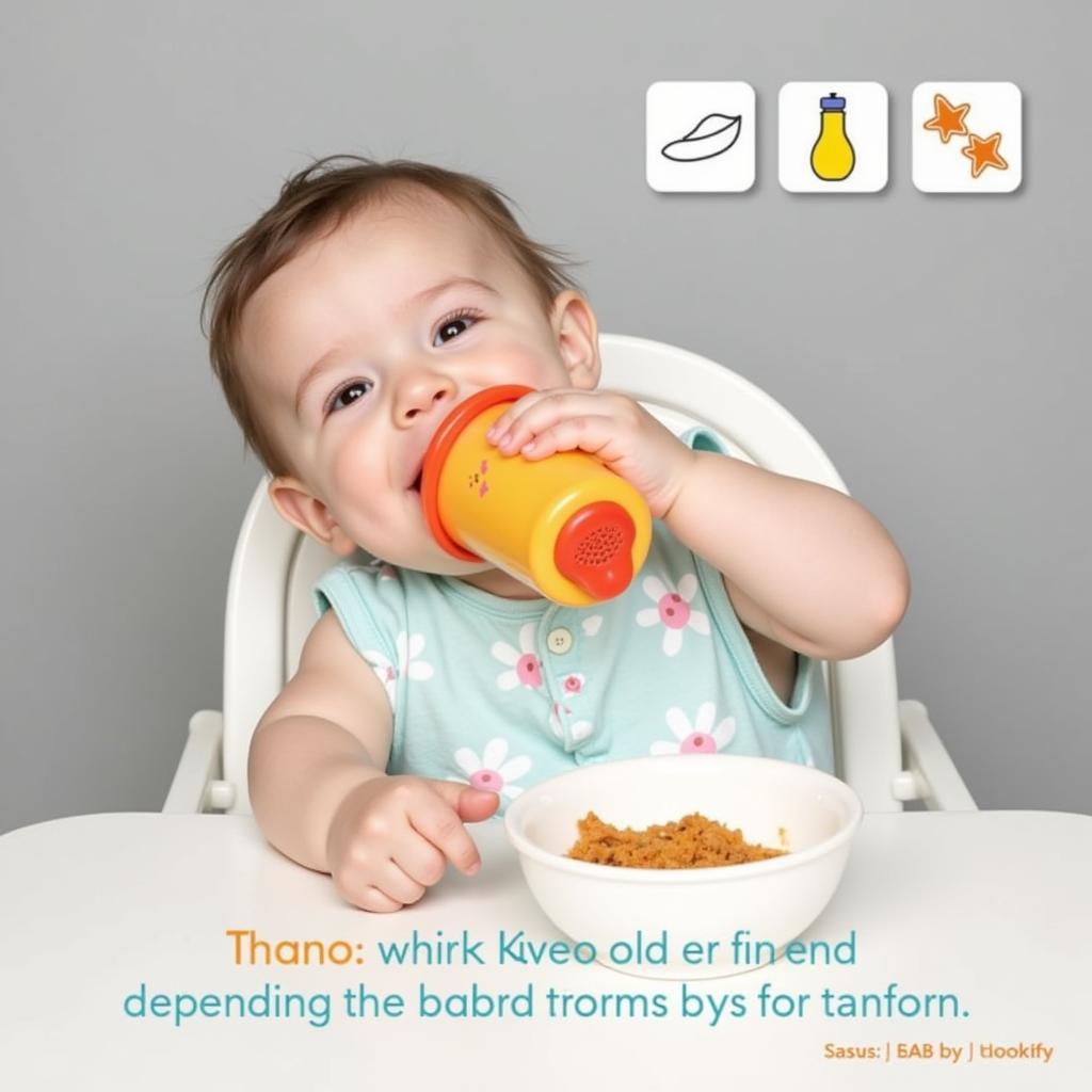 Thời điểm bắt đầu cho bé dùng sippy cup