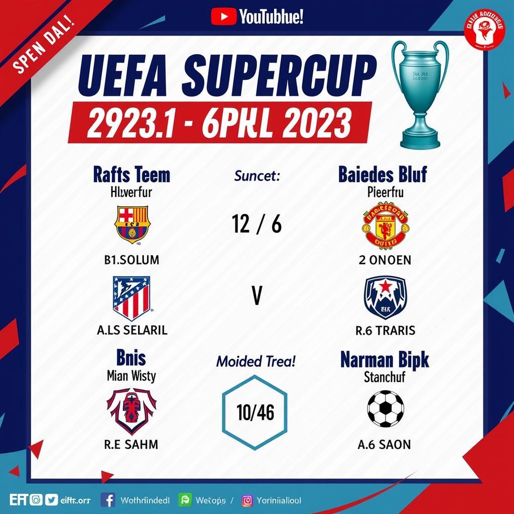 Lịch thi đấu UEFA Super Cup 2023