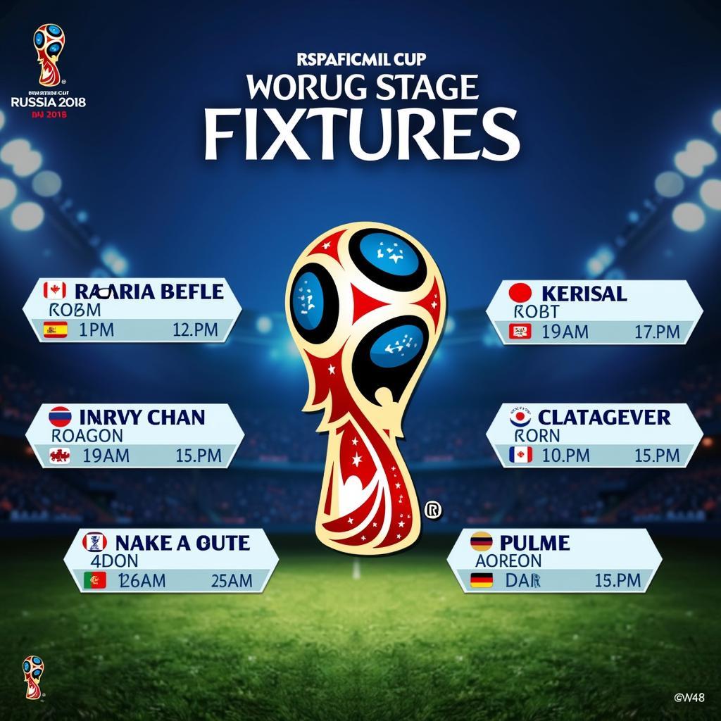 Lịch thi đấu World Cup 2018 vòng bảng