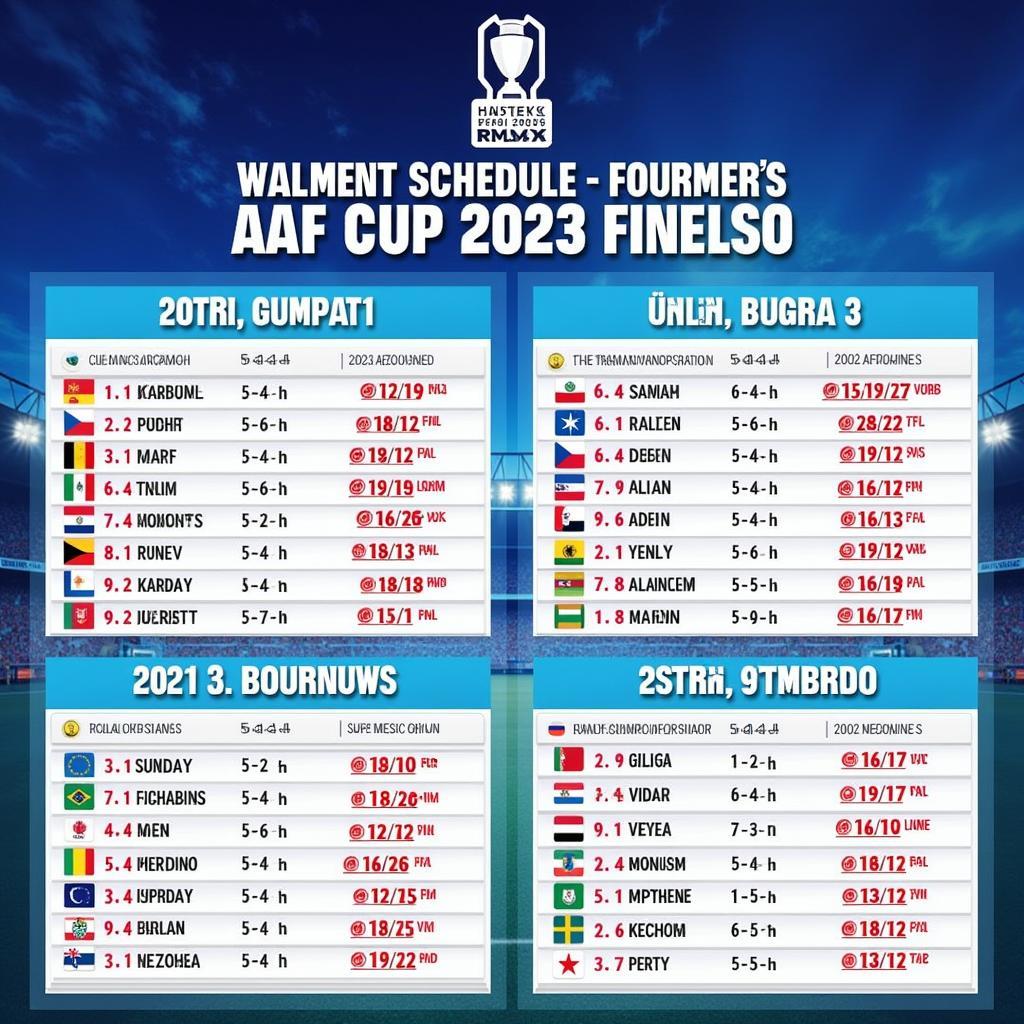 Lịch Trình Chung Kết AFF Cup 2023