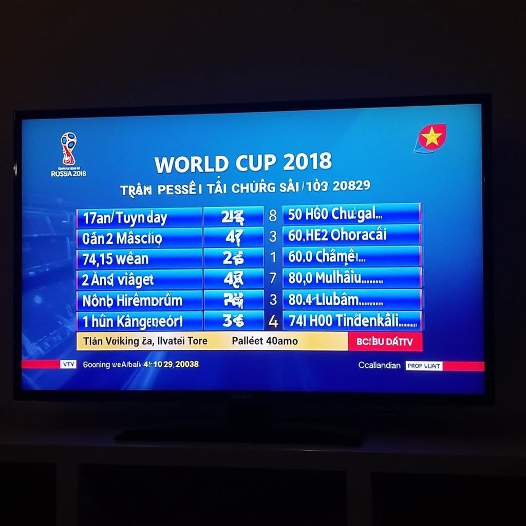 Lịch Truyền Hình World Cup 2018 Tại Việt Nam