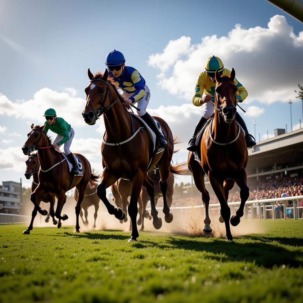 Melbourne Cup Race Action