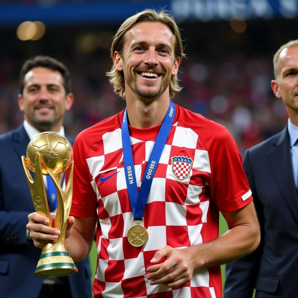 Luka Modric nhận Quả bóng Vàng