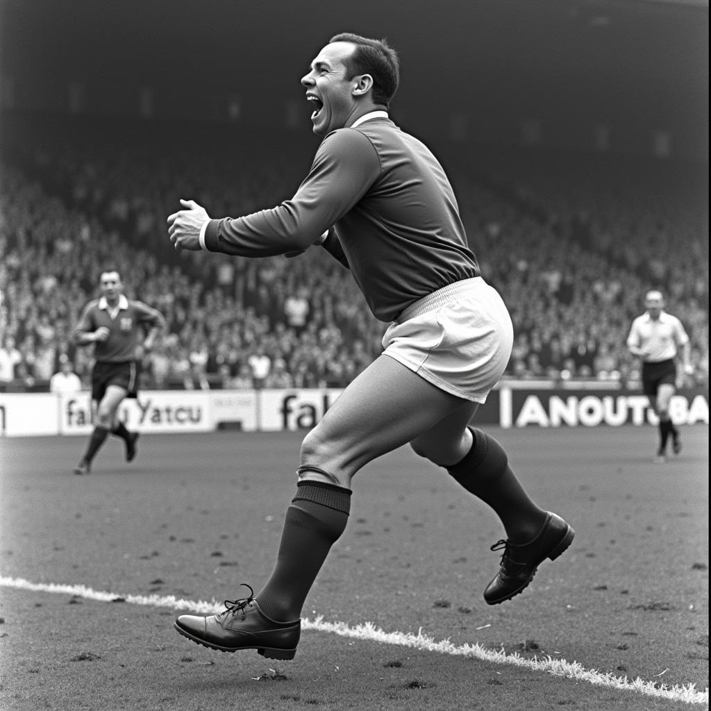 Nat Lofthouse ăn mừng bàn thắng