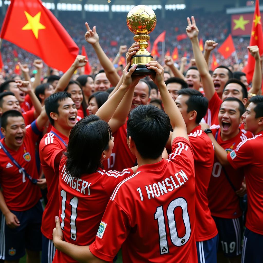 Niềm vui vỡ òa chiến thắng AFF Cup 2008