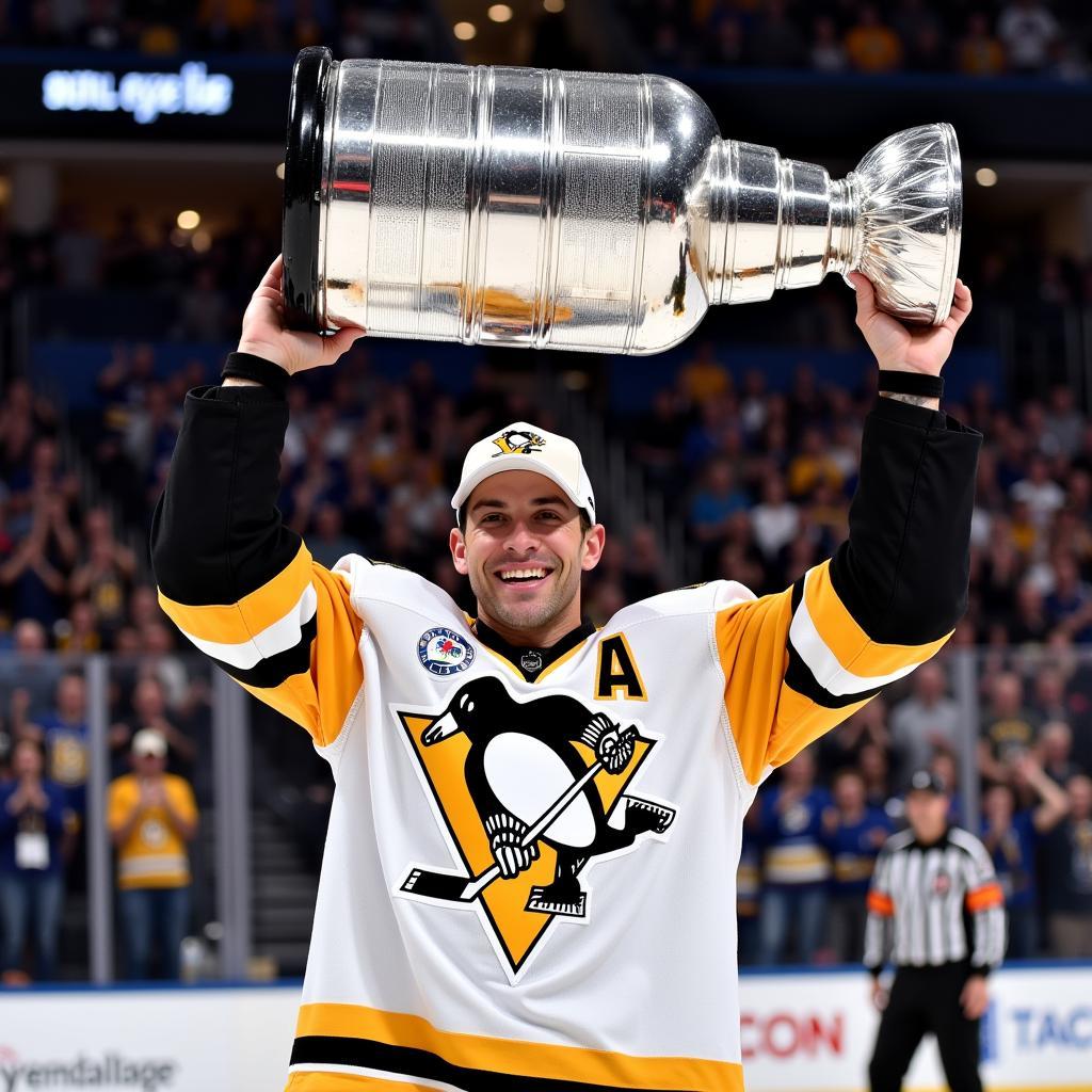 Sidney Crosby Lifting the Stanley Cup