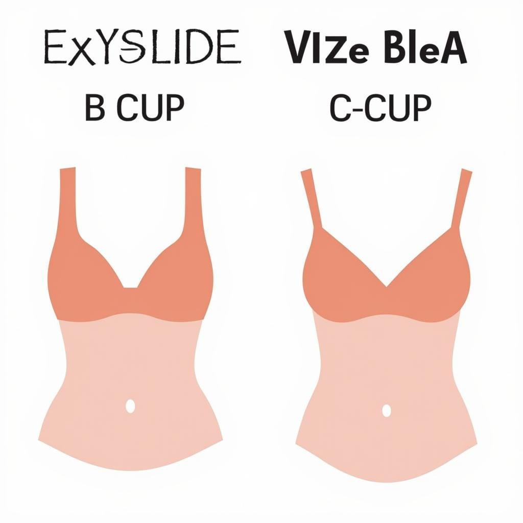 So sánh size áo ngực B cup và C cup