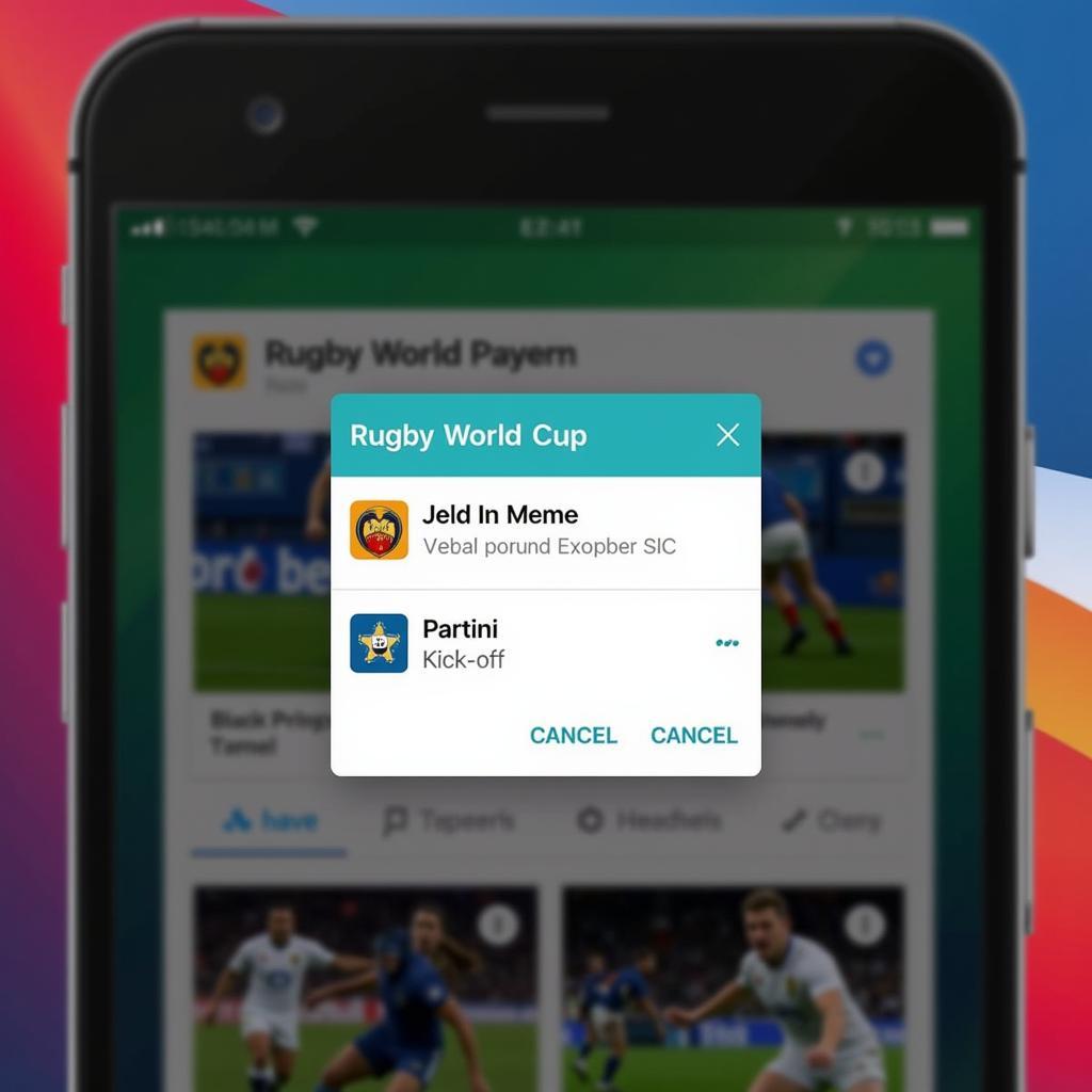 Thông báo từ ứng dụng Rugby World Cup