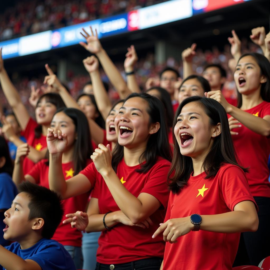 Trực tiếp bóng đá Việt Nam AFF Cup: Cổ động viên trên khán đài