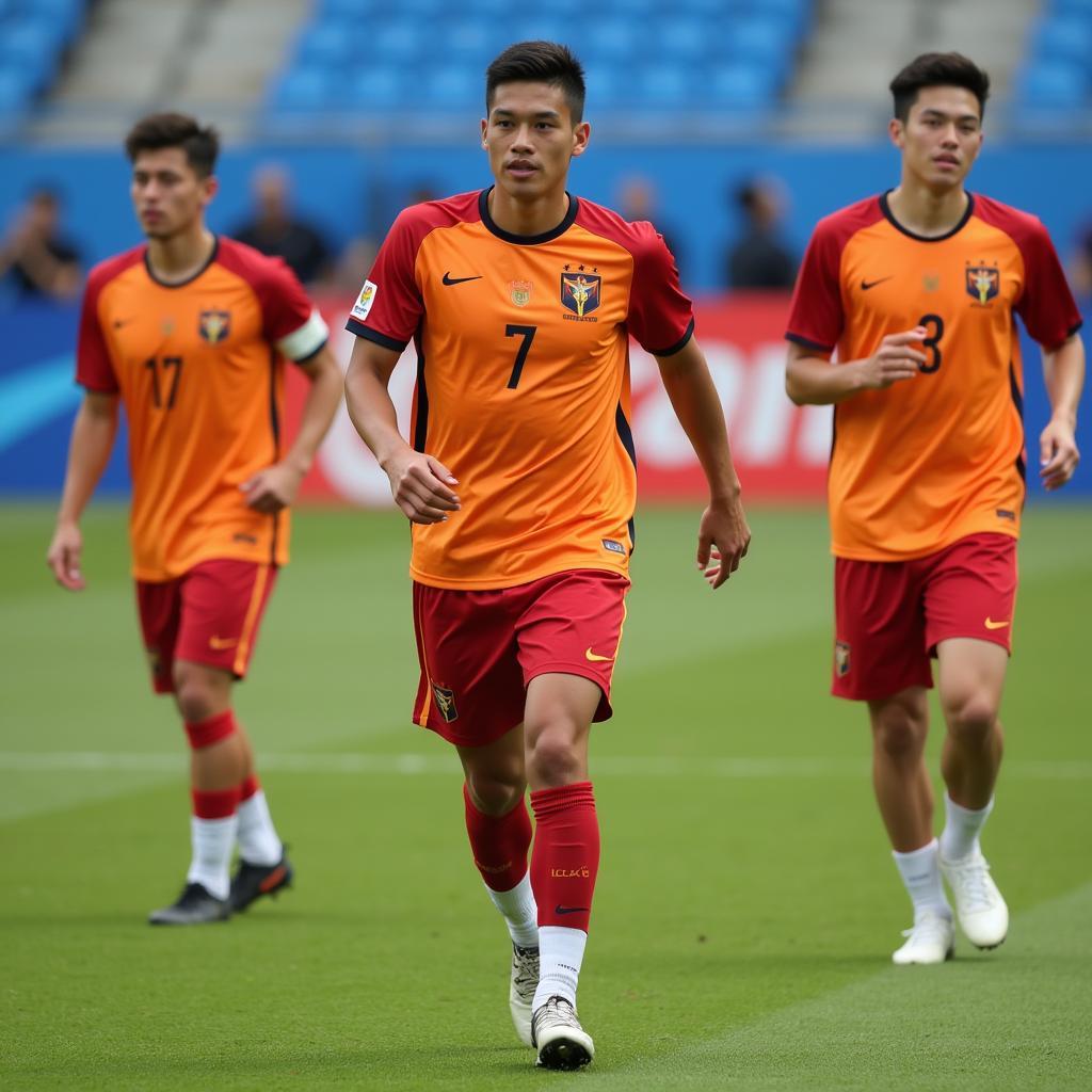 U23 Việt Nam tập luyện cho World Cup