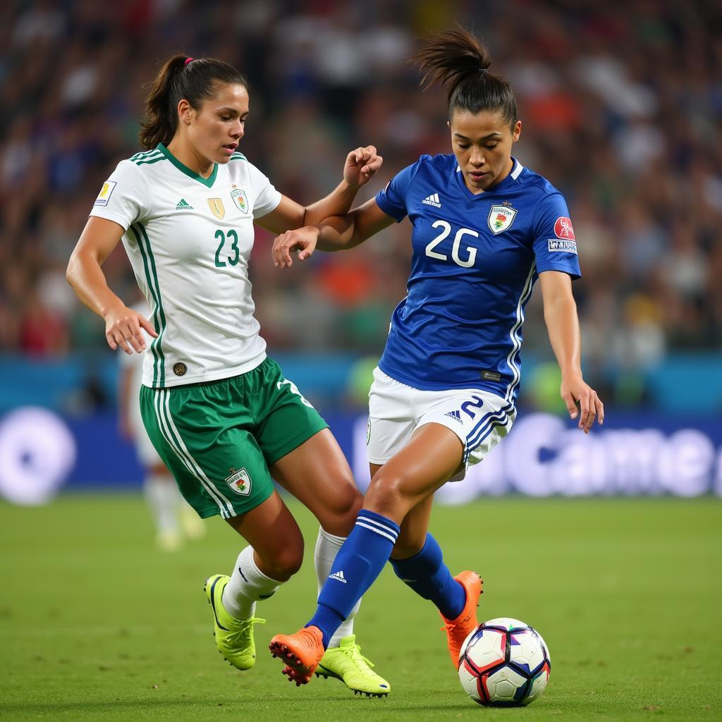 Women's World Cup Final Intense Moment