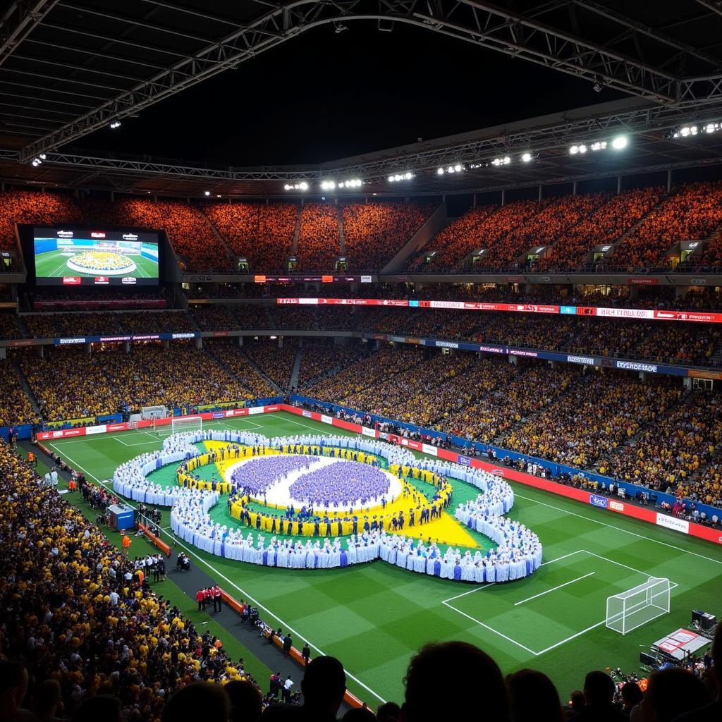 Lễ khai mạc World Cup 2014 tại Brazil với màn trình diễn sôi động và đầy màu sắc