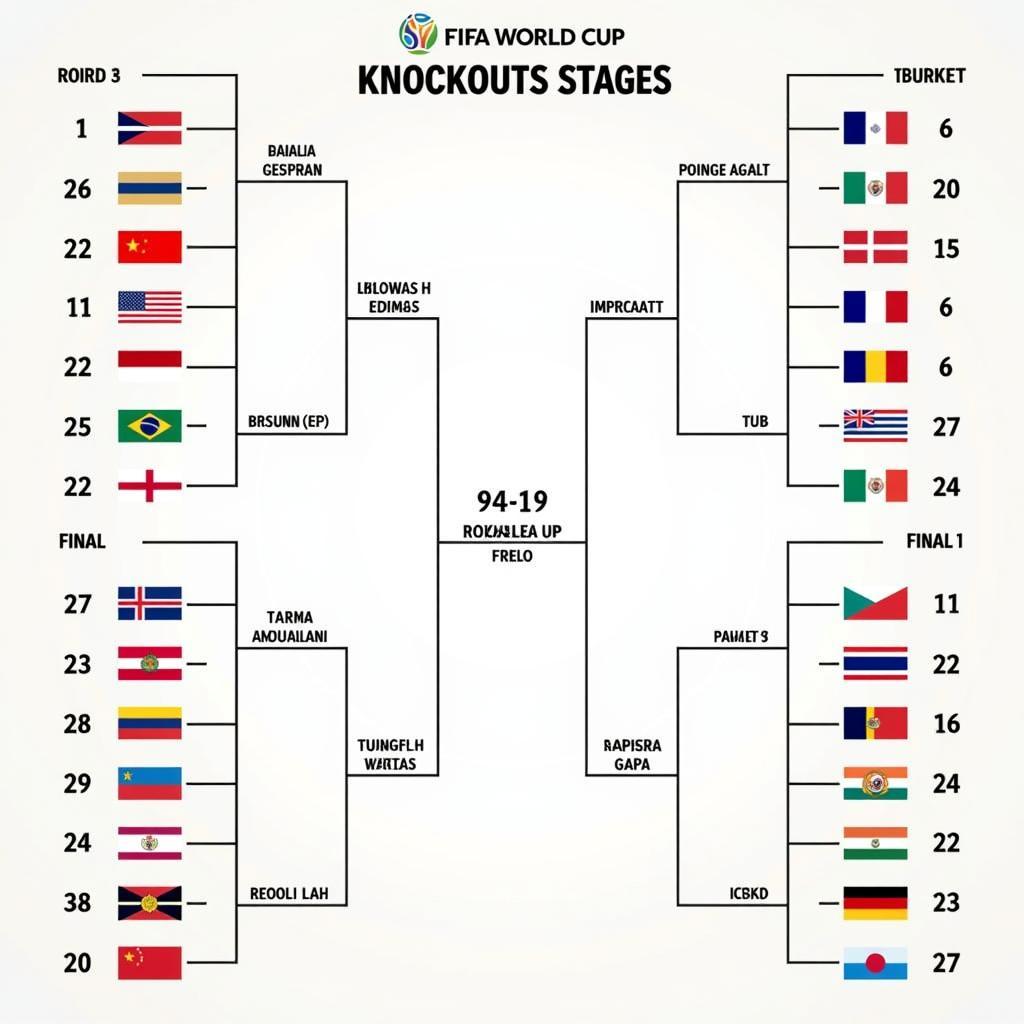 World Cup 2018 Knockout Stage Bracket