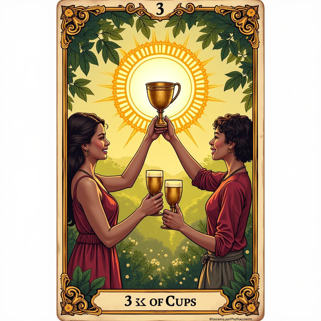 Ý nghĩa 3 of Cups trong tình yêu